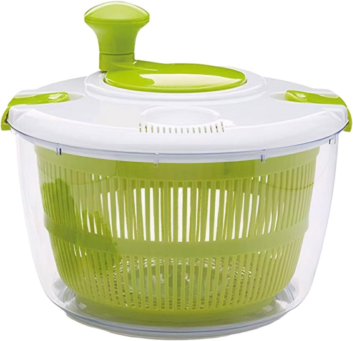 koaunert Large Salad with Non-Slip Base Durable and Practical Stainless Steel Salad Spinners Salad Spinners Collapsible, Stainless Steel