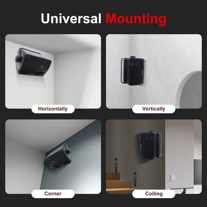 STUDIOFINIX Outdoor Bluetooth Speakers -3.5 Inch Pair 3-Way 200W,Wall Mount Waterproof Marine Speakers,Heavy Duty Grill, Suitable for Home, Boat, Patio, Indoor Outdoor Use （Black）