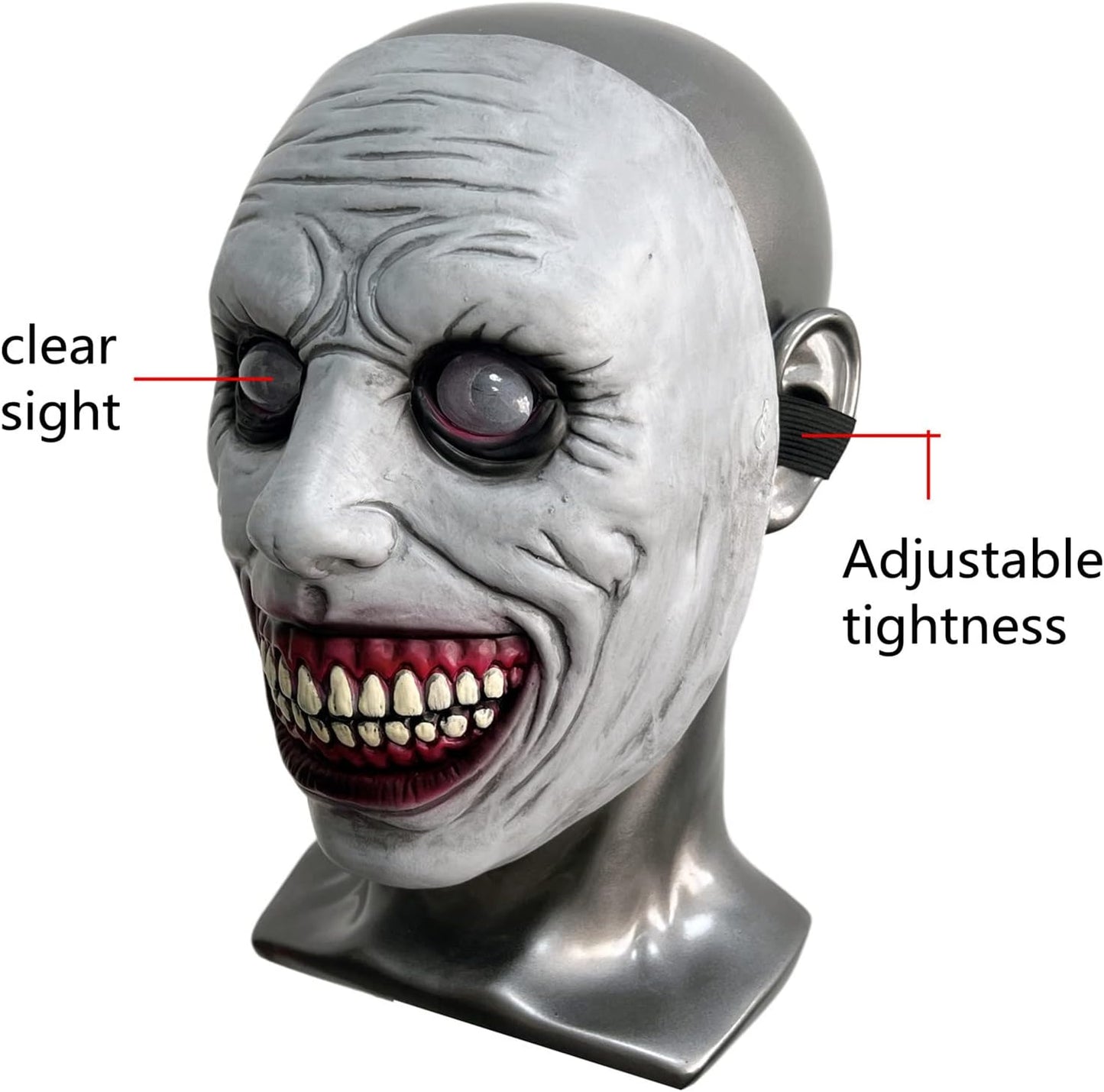 Horror Halloween Mask, Scary Mask Masquerade Halloween Mask, Smiling Demon Scary Clown Cosplay Halloween Demon Carnival
