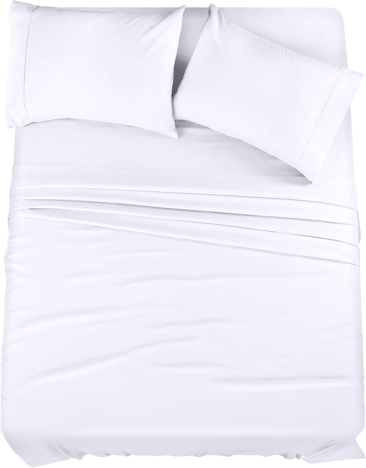 Utopia Bedding Queen Bed Sheet Set - 4 Piece Bedding - Soft Brushed Microfiber Fabric - Shrinkage & Fade Resistant - Easy Care (White)