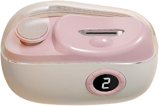Electric Nail Clippers for Seniors - Automatic Nail Clipper | USB Rechargeable Fingernail Trimmer | LED Nail Clippers with 3-Speed Settings & Scraps Storage for Travel Home