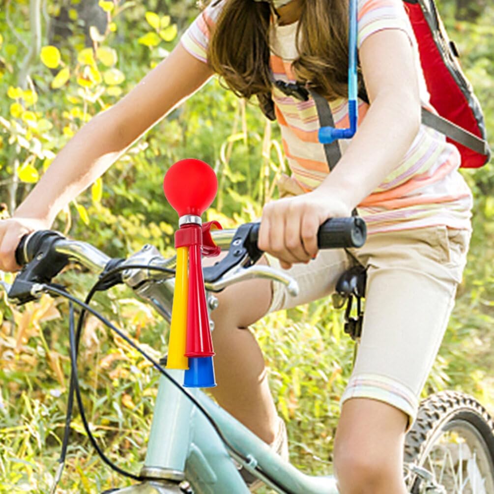 Toddmomy 3Pcs Bugle Horn Retro Clown Horn Kids Bike Horn Squeeze Clown Horn Loudspeaker Snail Air Horn Handlebar Accessories for Vehicles Bicycles Golf Cart