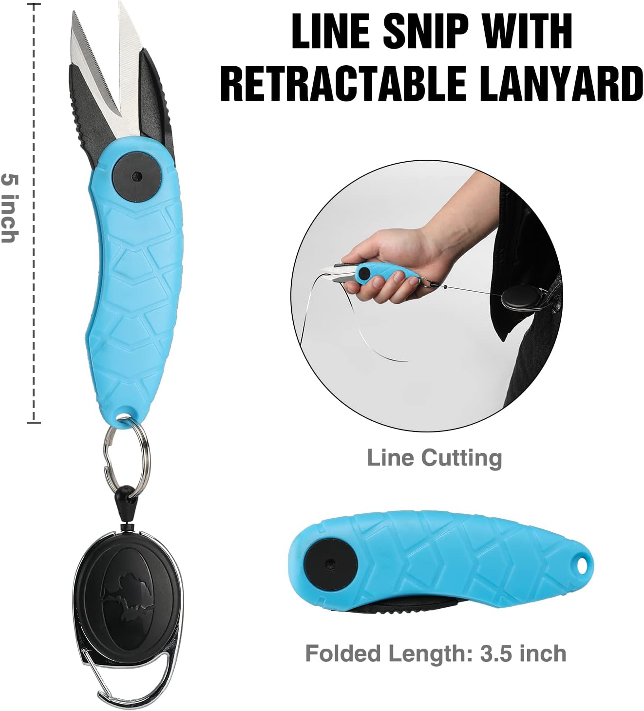 MOSSY OAK 4pc Fishing Tool Kit - Pistol Grip Fishing Pliers, Fish Fillet Knife, Fishing Gripper, Line Snip, Fly Fishing Retractor with Retractable Lanyard