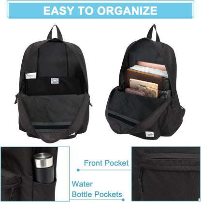 School Backpack for Kids, VASCHY Lightweight Water Resistant Casual Schoolbag Daypack for Men Women Teen Boys Girl Bookbag