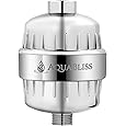 20-Stage Shower Head Filter-Shower Head Filter for Hard Water, with 3 Replaceable Filter Cartridges, High Output Shower Water Filter for Removing Chlorine and Fluoride, Polished Chrome - PuriLite