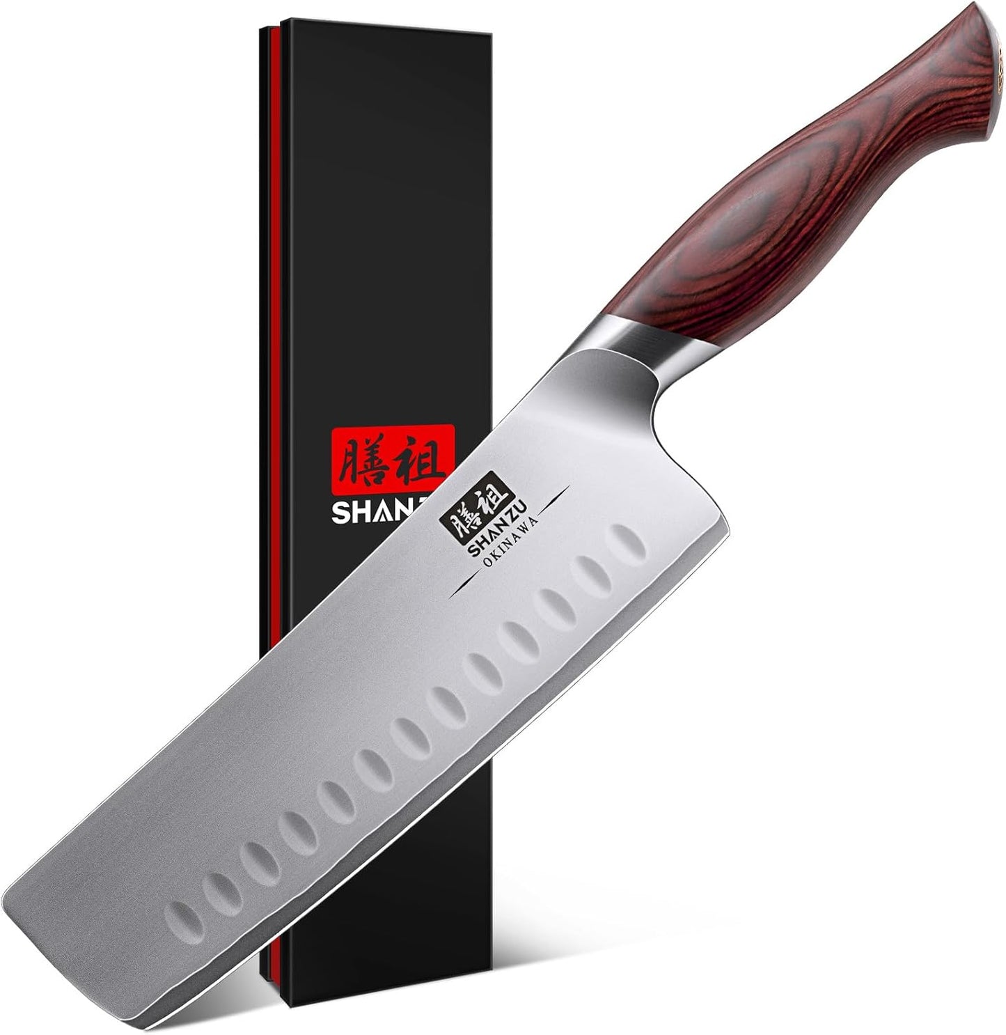 SHAN ZU Fillet Knife 7 inch, Razor Sharp Boning Knife for Meat in 10Cr15Mov Japanese High Carbon Steel Fish Knife, Professional Kitchen with Flexible Blade and Ergonomic Pakkawood Handle