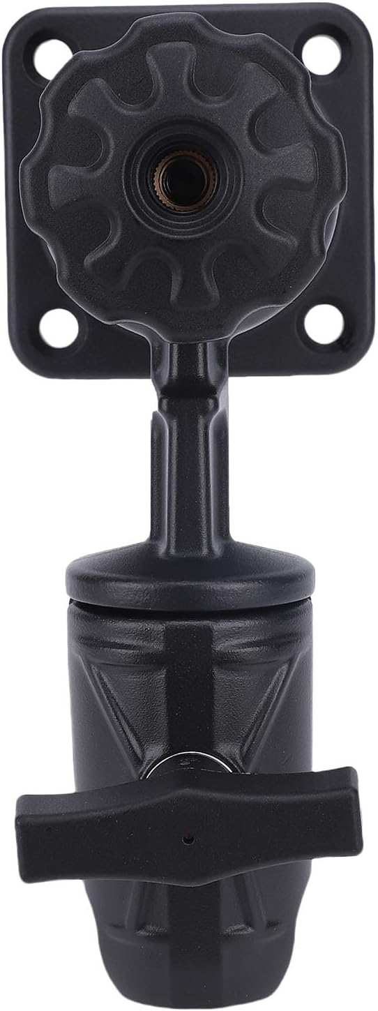 Diydeg Fish Finder Mount, Aluminum Alloy Nylon Electronic Mount with Screws, Anti Wear Shock Absorption Display Fish Finder Bracket for Kayak Pontoon Canoe Marine Boat Fishing Black