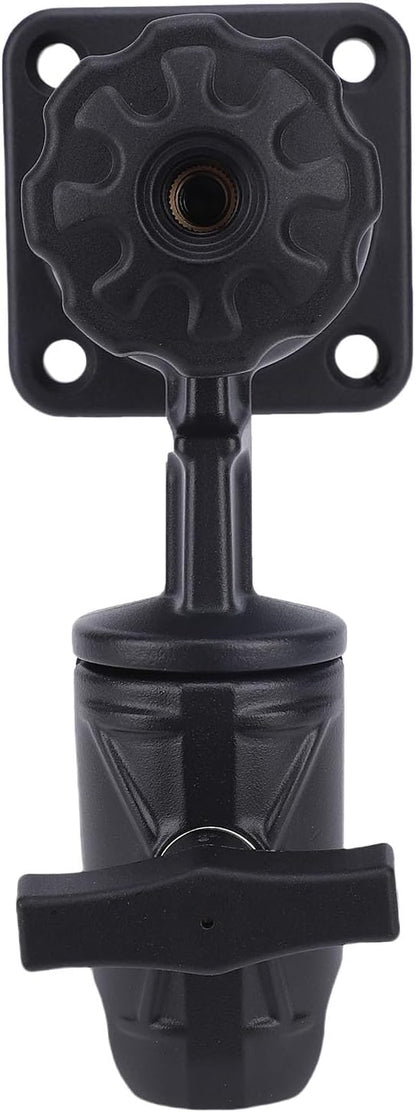 Diydeg Fish Finder Mount, Aluminum Alloy Nylon Electronic Mount with Screws, Anti Wear Shock Absorption Display Fish Finder Bracket for Kayak Pontoon Canoe Marine Boat Fishing Black