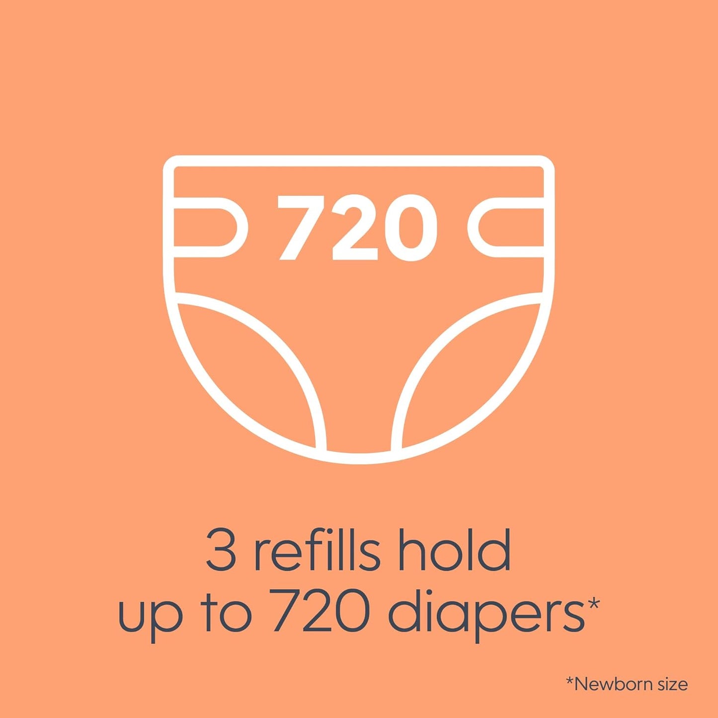 Diaper Genie Max Fresh Clean Laundry Scent Diaper Disposal Pail Refills, Pack Of 3