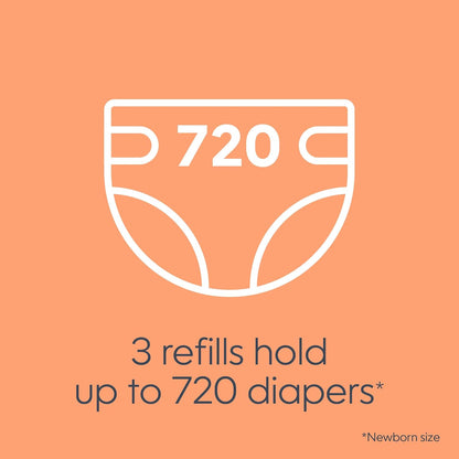 Diaper Genie Max Fresh Clean Laundry Scent Diaper Disposal Pail Refills, Pack Of 3