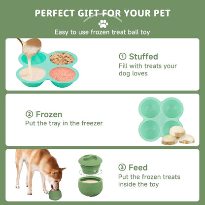 Atdoall Interactive Dog Puzzle Toy, Treat Dispensing Dog Enrichment Toy, Large Chew Toy - Puppy Boredom Relief, Dogs Treat Balls, Sturdy Frozen Treat Toy for Medium and Large Dogs