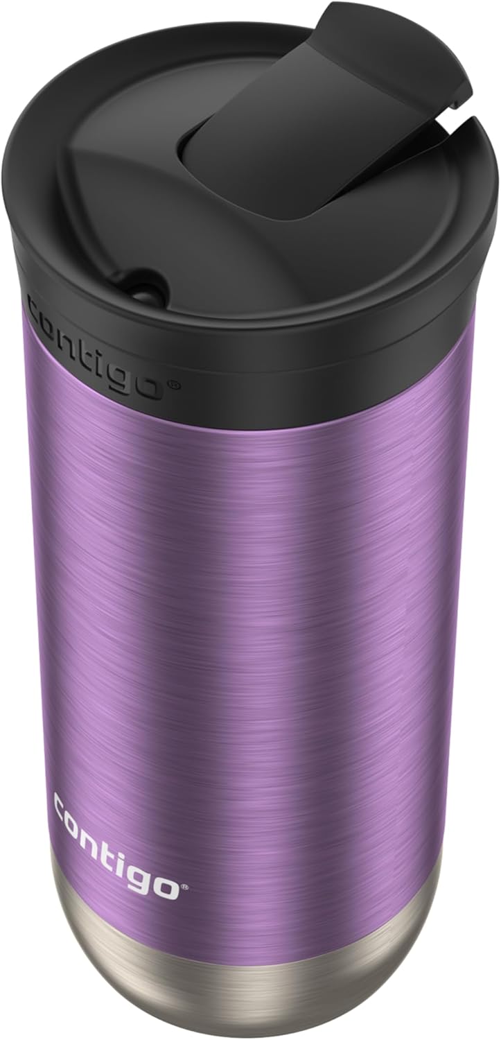 Contigo Huron 2.0 Stainless Steel Travel Mug with Leak-Proof SnapSeal Lid, Vacuum-Insulated Tumbler for Coffee and Tea, Pansy