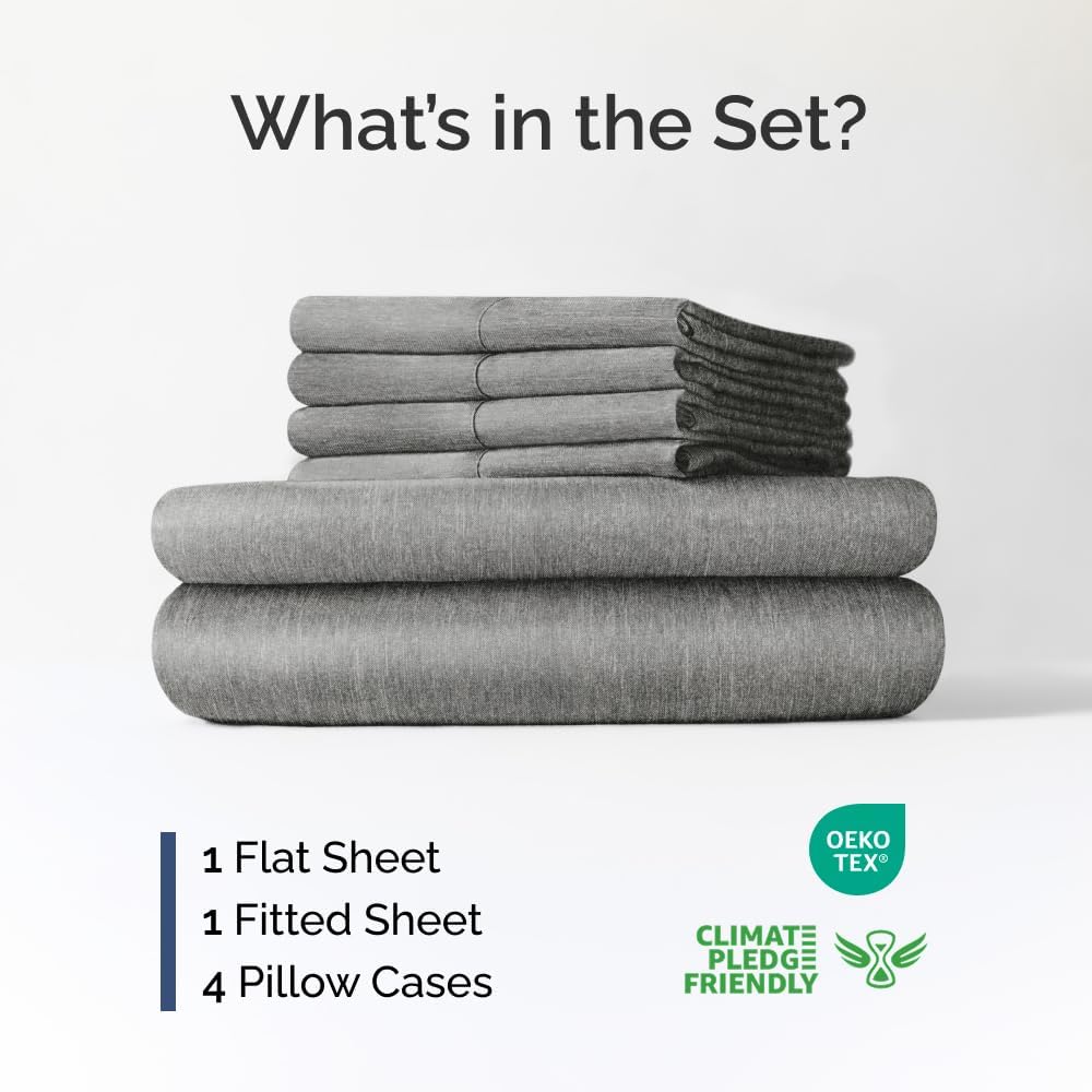 Extra Deep Queen Sheet Set - 6 Piece Breathable & Cooling Sheets - Hotel Luxury Bed Sheets Set - Easy & Secure Fit - Soft, Wrinkle Free & Comfy Sheets Set - White Sheet Set w/Extra Deep Pockets