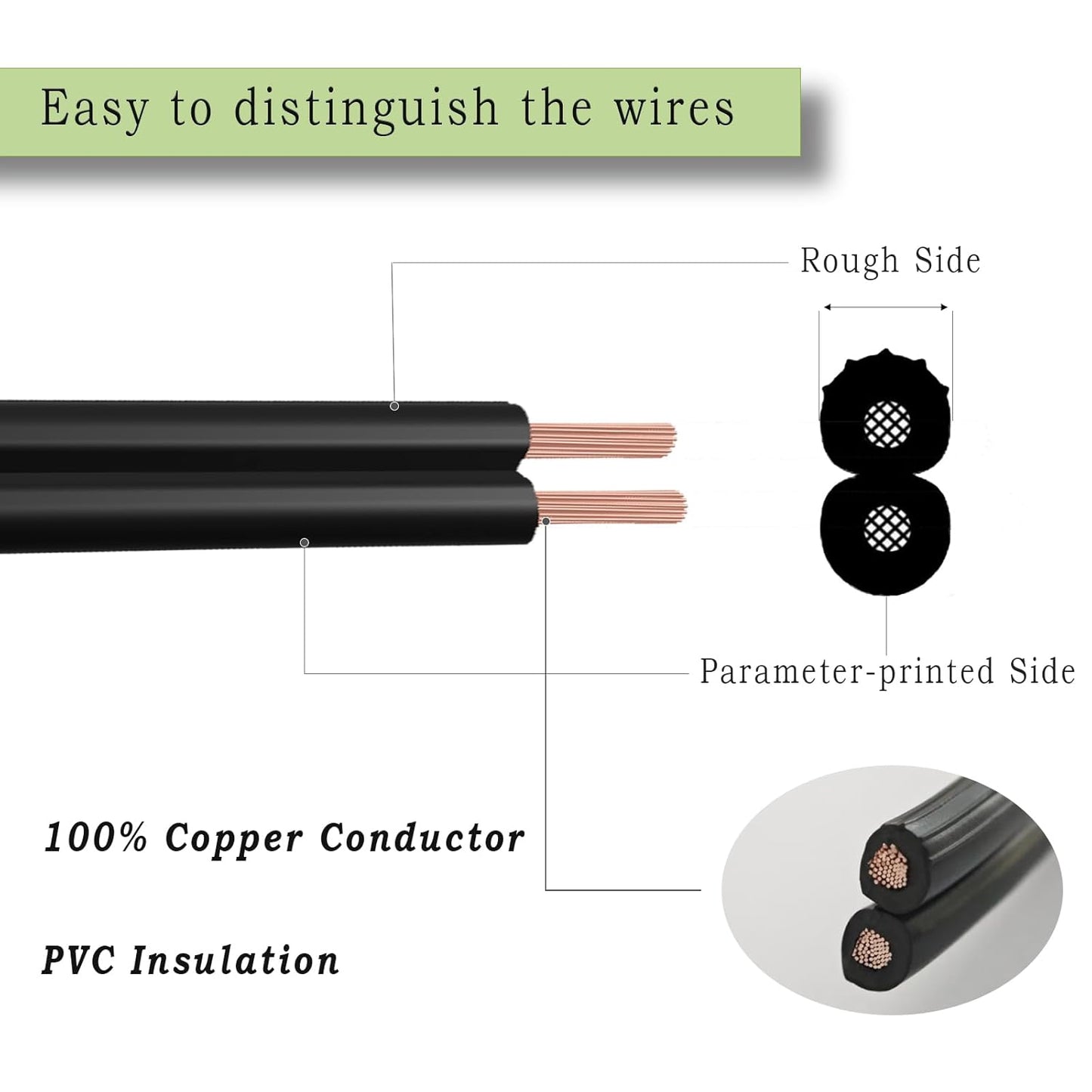 Cableague 12/2 Low Voltage Landscape Lighting Wire 250Ft 12Awg*2C Waterproof Conductor Outdoor Direct Burial 250 Feet Black 250 Feet