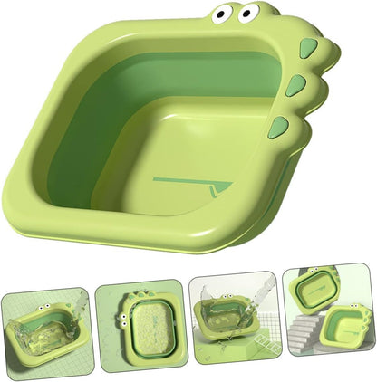 GARVALON Baby Bath Foldable Tub Newborn Shower Present Collapsible Wash Basin for Baby Safe Infant Washbas
