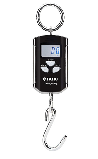 Klau Portable Mini Crane Scale 200 kg / 400 lb Heavy Duty Digital Scales LCD Display with Backlight for Home Farm Market Fishing Hunting Black and Red