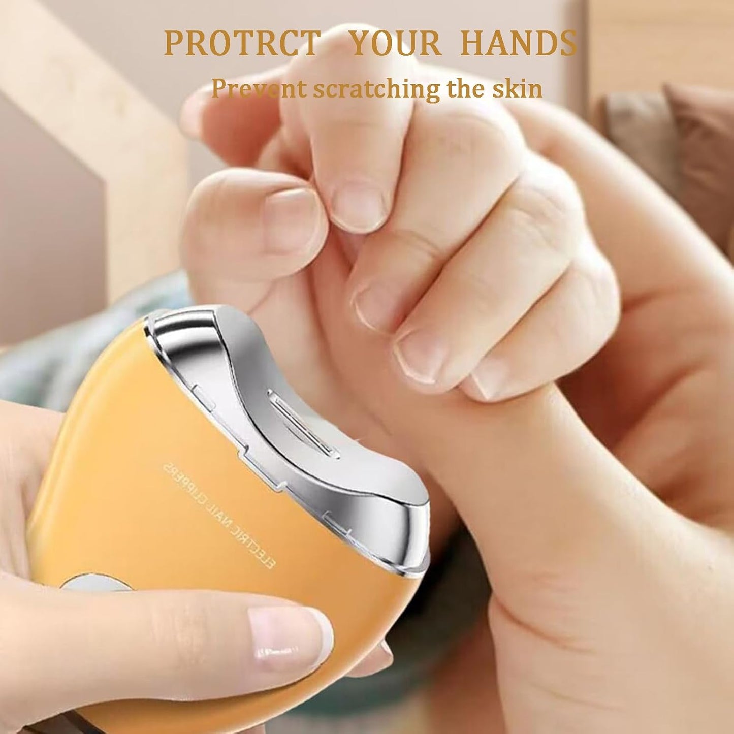 EEYZD 2 in 1 Electric Nail Clipper, Nail File, USB Rechargeable Electric Nail Clippers with Nail Scraps Storage Polishing Automatic Nail Clippers for Women,Men,Seniors,Kids,Orange