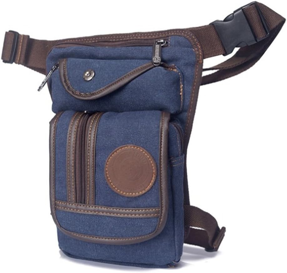 Motorcycle Drop Leg Bag Nylon Waist Pack for Men Women Travel Hiking Tactical Cycling Bike Ride Riding Crossbody Shoulder Fanny Pouch
