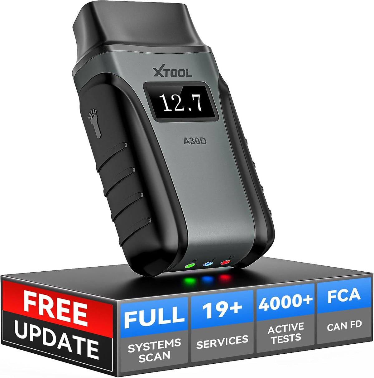 XTOOL AnyScan A30D Bidirectional Scan Tool Lifetime Free Update,22 Language Full System Scanner,19+ Reset ,Active Test,Wireless,for iOS & Android, ABS Bleed,Throttle Relearn, EPB, FCA AutoAuth, CAN FD