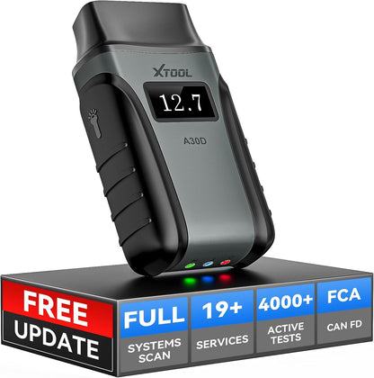 XTOOL AnyScan A30D Bidirectional Scan Tool Lifetime Free Update,22 Language Full System Scanner,19+ Reset ,Active Test,Wireless,for iOS & Android, ABS Bleed,Throttle Relearn, EPB, FCA AutoAuth, CAN FD