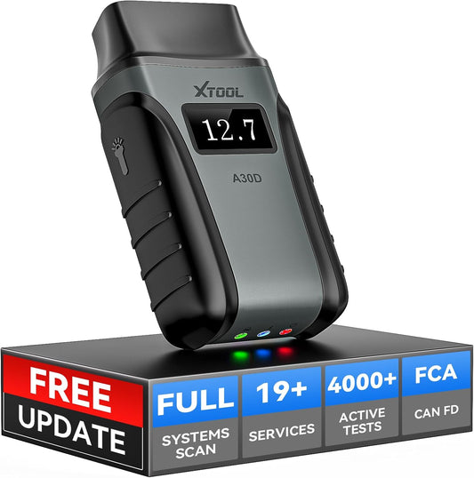 XTOOL AnyScan A30D Bidirectional Scan Tool Lifetime Free Update,22 Language Full System Scanner,19+ Reset ,Active Test,Wireless,for iOS & Android, ABS Bleed,Throttle Relearn, EPB, FCA AutoAuth, CAN FD