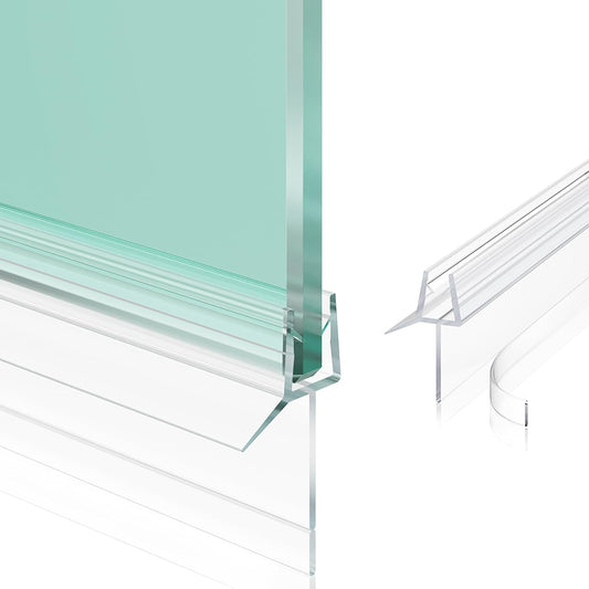 AquivaCoast 2-Pack Shower Door Bottom Seal (1/4" X 36") Clear Glass Shower Door Seal Strip - Stop Shower Leaks