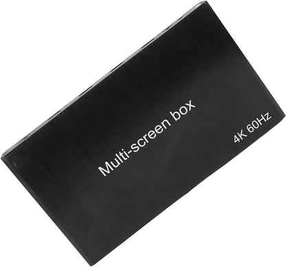 4K 60Hz HD Multiviewer with 3.5mm Output, 1 in 4 Out Quad Multi Viewer, Seamless er for Security Cameras, PCs, and Projectors