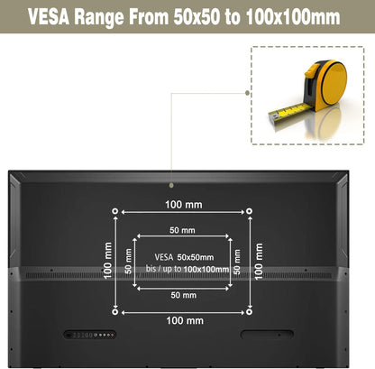 GLWIXY Monitor Wall Mount Most 14-27 inch TVs Computer,Full Motion Wall Mount TV Bracket VESA Up to 100x100mm Max Load 22lbs Fits 15 19 20 22 23 Inch Small Monitor Mount