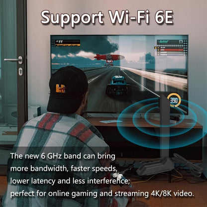 Gintai WiFi 6E Tri-Band Antenna 6GHz 5GHz 2.4GHz Magnetic Base with 2.6ft Extension Cable Gaming WiFi Antenna for PC Desktop Computer ASUS Rog Strix,B550 Motherboard,z790 Card 6E Card,WiFi Router Card