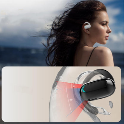 Open Ear Headphone,5.3 Bluetooth Headset for Cell Phones Wireless Earpiece Single Headset 15Hrs Talking with Noise Cancelling Mic Handsfree Earbud for iPhone Android Laptop Trucker Driver(Black)