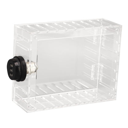 Universal Thermostat Guard Lock Box Small Clear Thermostat Cover with Combination Lock Fits Thermostats 4.92 X 3.74 X 1.97in or Smaller