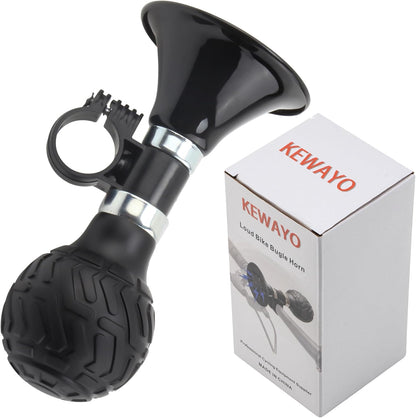 KEWAYO 120 db Classic Clown Bugle Horn, High-Decibel Metal Bike Horn Bicycle Bell for Road Bike, MTB, Folding Bike, Cruiser Bike, Vehicles Golf Cart