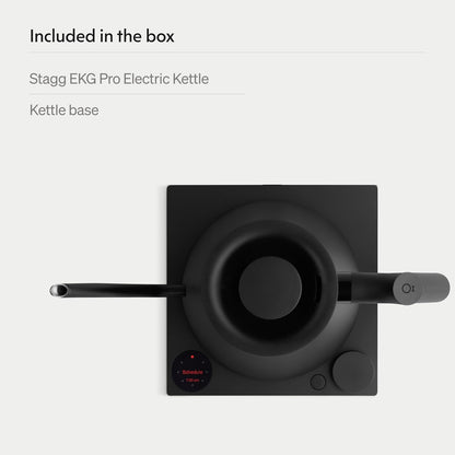 Fellow Stagg EKG Pro Electric Gooseneck Kettle, Temp Control, 0.9L 1200W Quick Heating, Pour-Over Coffee & Tea, Color LCD, Stainless Steel, Matte Black, Temp Hold, WiFi Smart Scheduling