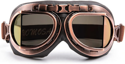 Evomosa Motorcycle Goggles Vintage Pilot Goggles Retro Motocross Goggle Windproof ATV Outdoor Eyewear