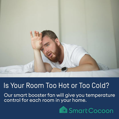 SMARTCOCOON 3"X10" Smart Register Booster Fan - Dual Air Conditioner & Heater For Bedroom - Floor Register Integrates With Nest & Ecobee Smart Thermostats - Syncs with HVAC System & Smartphone Control