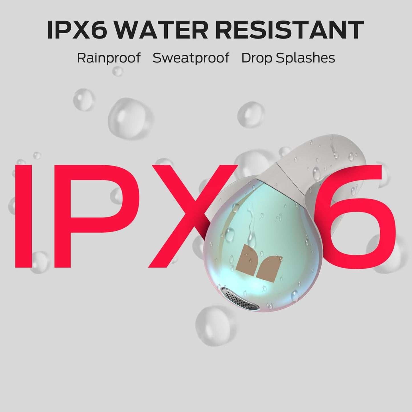 Monster Wireless Earbuds,Bluetooth 5.4 Clip-On Earbuds with HiFi Stereo,Open Ear Headphones with ENC Clear Call,21H Playtime,Fast Charge,Touch Control,IPX6 Waterproof Wireless Headphones for Sport