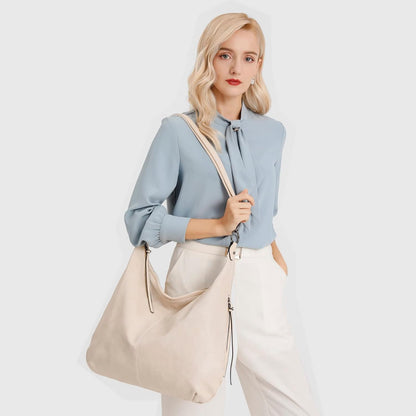 Ashioup Hobo Bags for Women Soft PU Leather Shoulder Bag Vintage Slouchy Handbag with Zipper