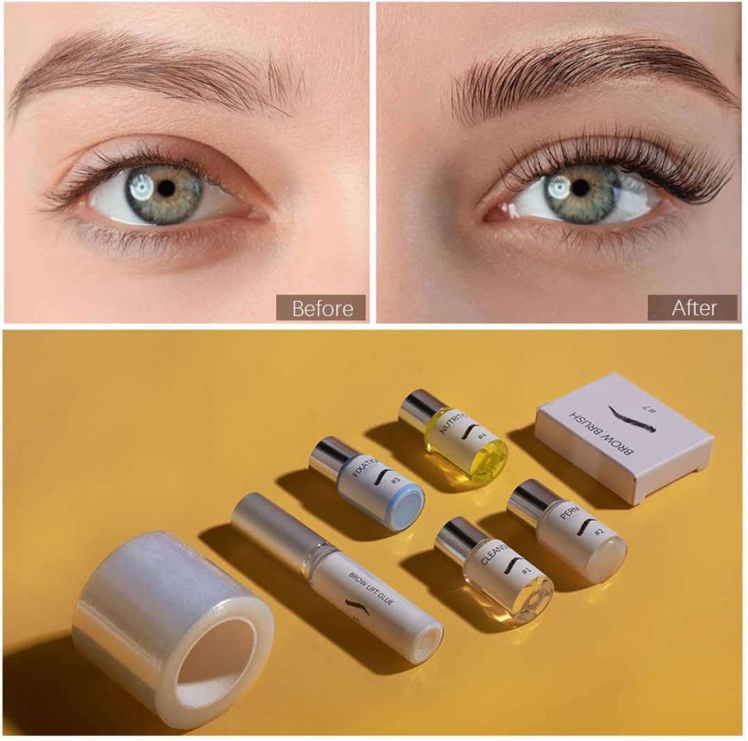 Eyebrow Lamination Kit, 3D Brow Perming Set for Home Use | Quick 15-Min Application, For Beginners, Great for At-Home Grooming