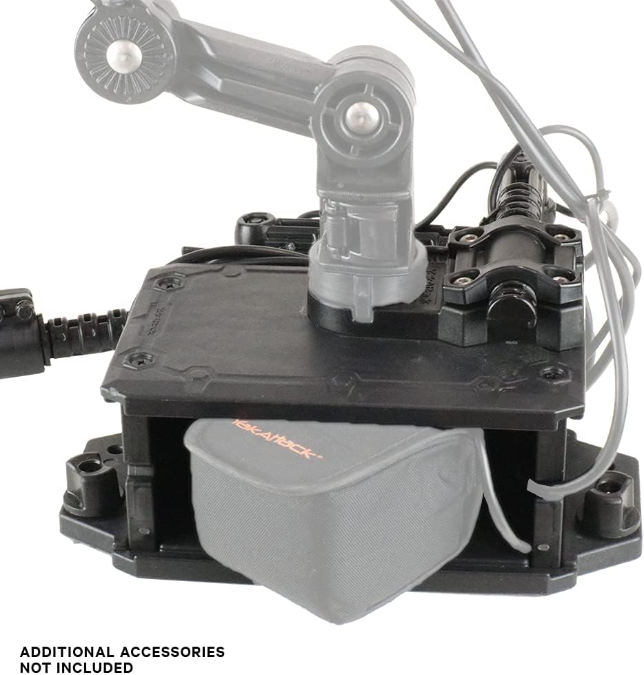 YakAttack CellBlok with Switchblade Transducer Arm | Track-Mounted Battery Box & Adjustable Fish Finder Mounting System for Kayaks | No-Drill, Easy Install | Made in USA