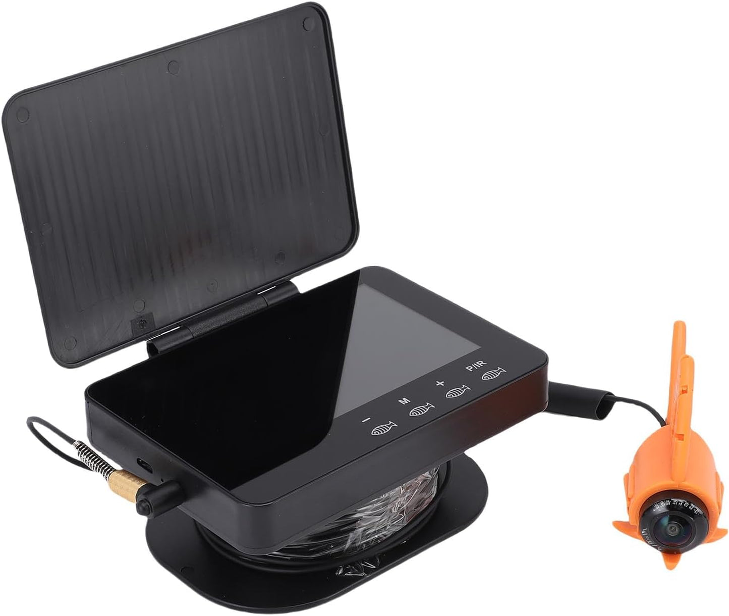 Sanpyl Underwater Fishing Camera, 1080P HD Fish Finder with 195° Wide Angle View and 4.3in Screen, Built in 8 LEDs Fill Light, for Ice Lake Boat Kayak Fishing