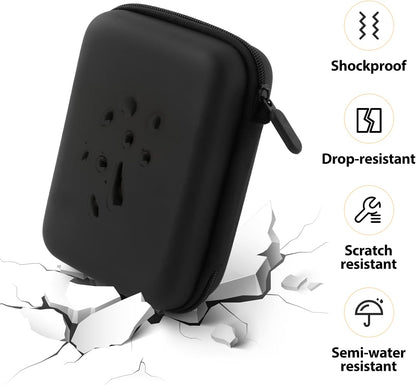 Hard EVA Label Maker Carrying Case, Portable Protective Storage Organizer for Label Printer, Tape Rolls and Charging Cables