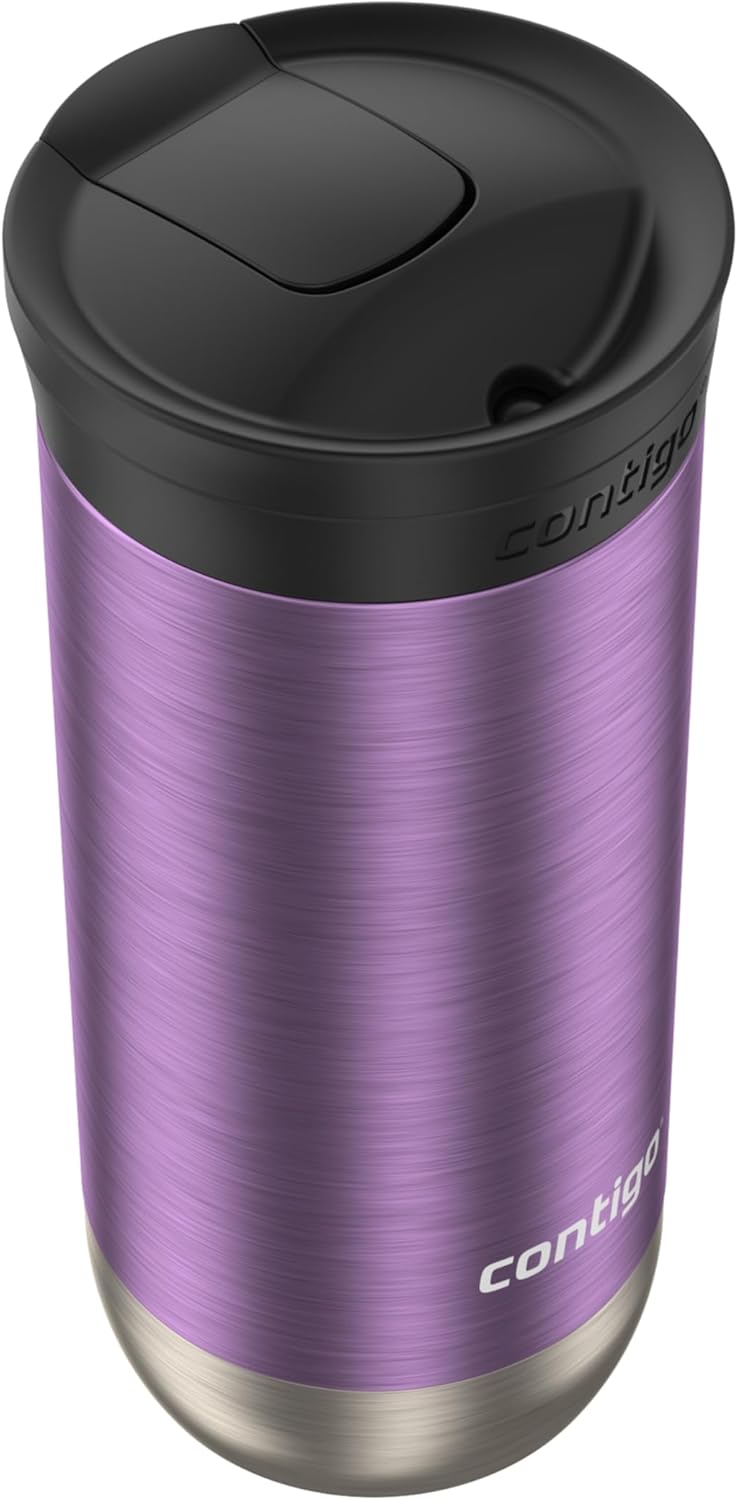 Contigo Huron 2.0 Stainless Steel Travel Mug with Leak-Proof SnapSeal Lid, Vacuum-Insulated Tumbler for Coffee and Tea, Pansy