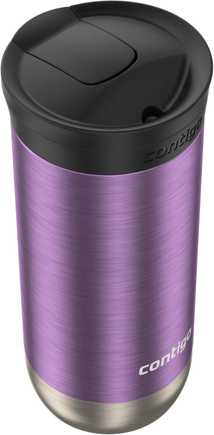 Contigo Huron 2.0 Stainless Steel Travel Mug with Leak-Proof SnapSeal Lid, Vacuum-Insulated Tumbler for Coffee and Tea, Pansy