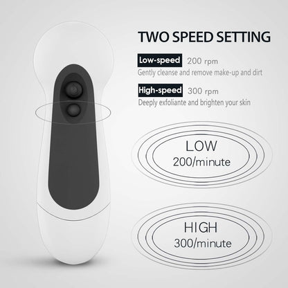 CNAIER 5 in 1 Advanced Cleansing System with Facial Brush for Exfoliating and Microdermabrasion
