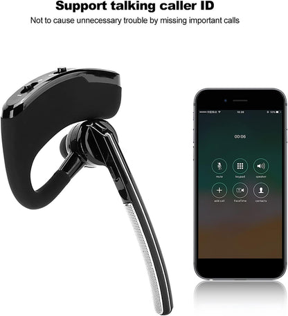 V8 Cordless Business BT Headphone, Clear HD Sound, Voice Prompt, Hands Calling, Noise Reduction, Intelligent CSR Chip