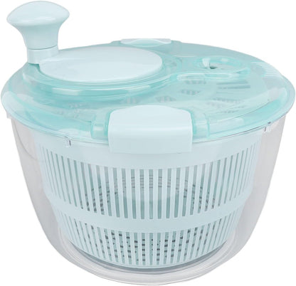 Salad Spinner, 5L Capacity Fast One Handed Manual Lettuce Spinner Salad Spinner Small with Non Slip Base for Vegetable Fruit Lettuce