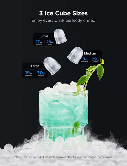 Smart Countertop Ice Maker | Wi-Fi App Control, 3 Ice Sizes & Self-Cleaning