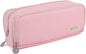 Big Capacity Pencil Case, OLIYuMi 3 Compartment Pencil Pouch Pencil Bag Storage Box Stationery Organizer Makeup Bag with Zipper Closure for Student Office College Boys and Girls (Pink)