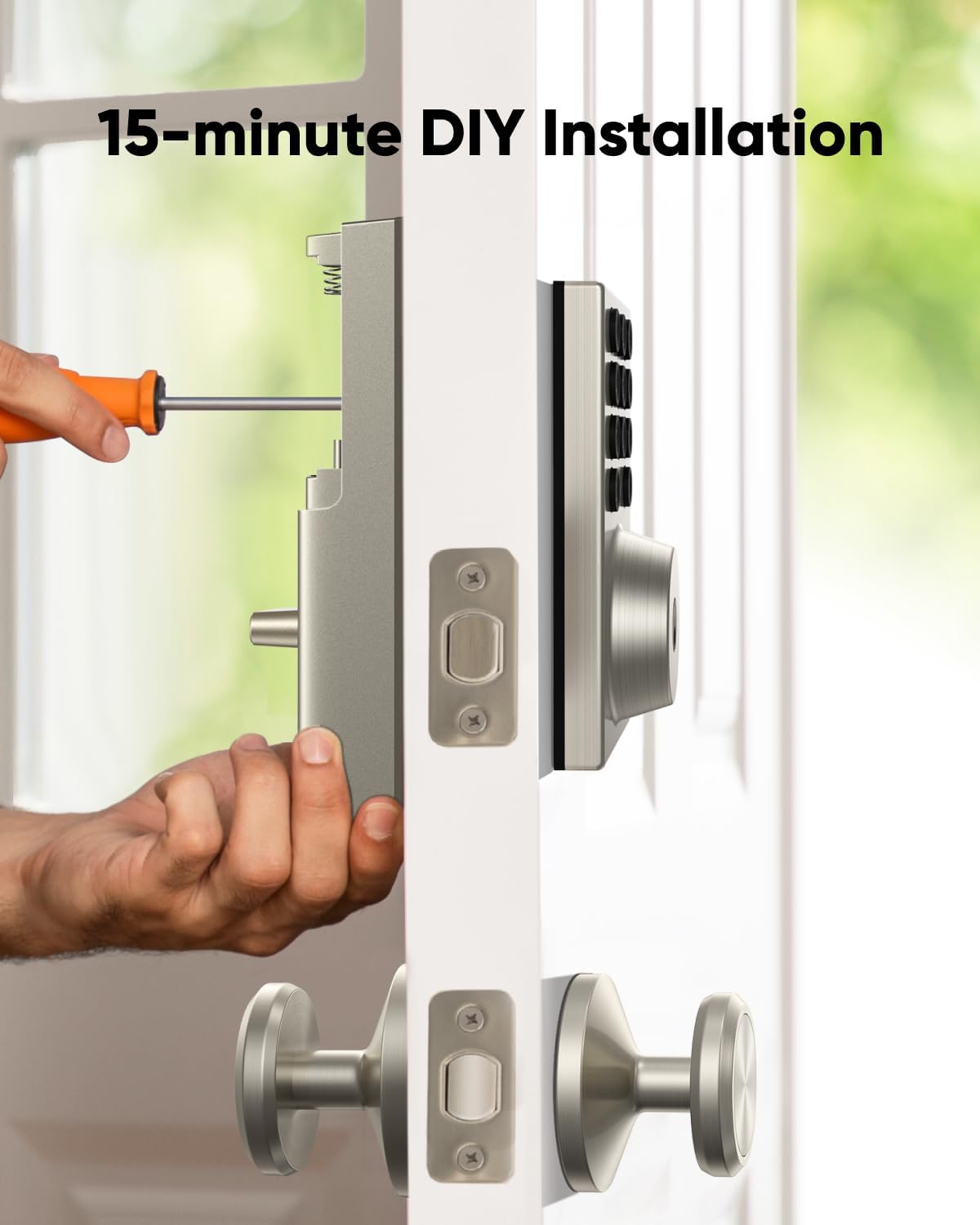 eufy Smart Lock C30, Keyless Entry Door Lock, Built-in WiFi Deadbolt, Smart Lock for Front Door, No Bridge Required, Easy Installation, App Remote Control, Auto Lock, Black