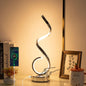 Modern Spiral LED Table Lamp with Touch Control | 22W Dimmable Desk Lamp with USB Charging for Bedroom, Living Room, Office - PuriLite